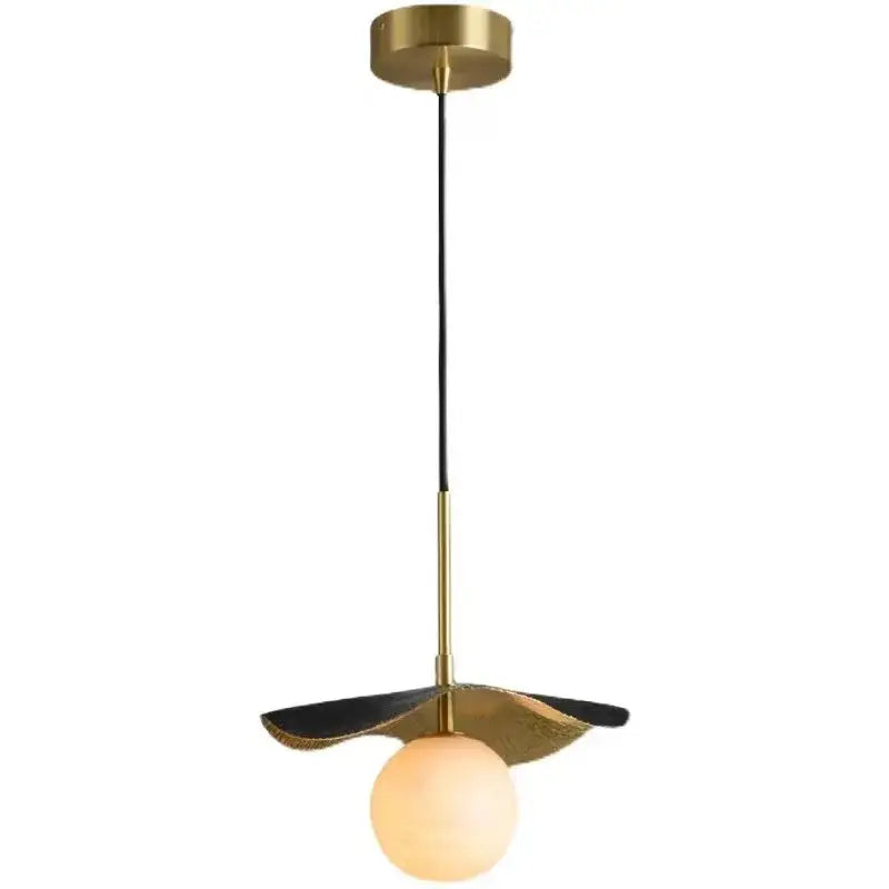 DecorBites™ Copper Bedside Chandelier with Natural Marble Ball for Dining Room, G9 Bulb Lighting
