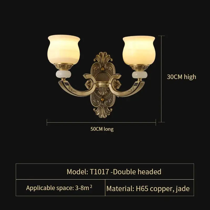 Modern copper jade pendant lamp for dining room decor