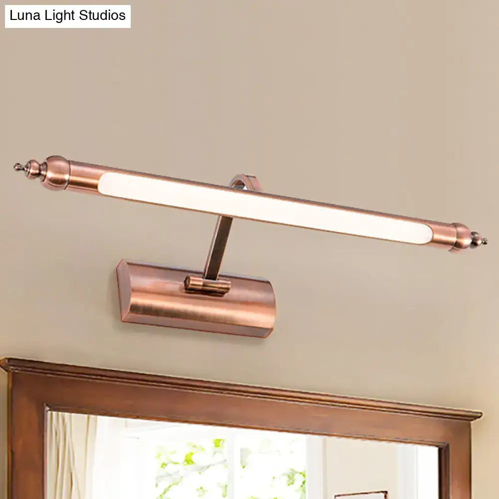 Modern copper linear led bathroom vanity sconce light