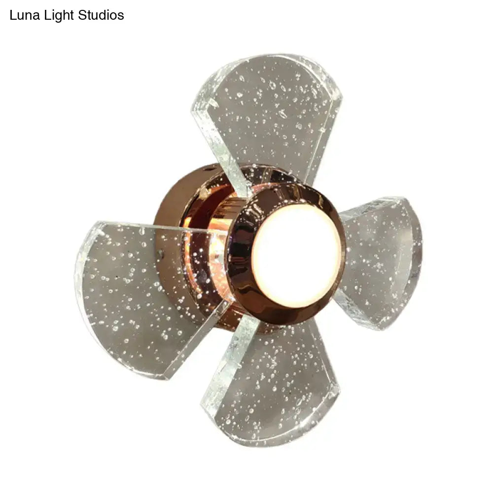 Modern copper starburst glass wall sconce corridor 60w bulb wattage