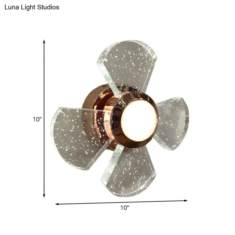Modern copper starburst glass wall sconce corridor 60w bulb wattage