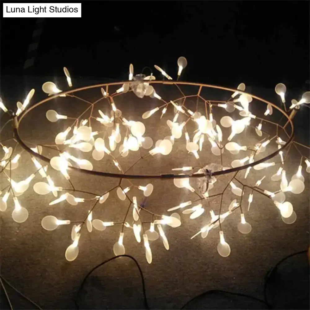 DecorBites™ Modern LED Lamp Firefly Tree Branch Leaf Pendant Light Round Flower Suspension Lamps