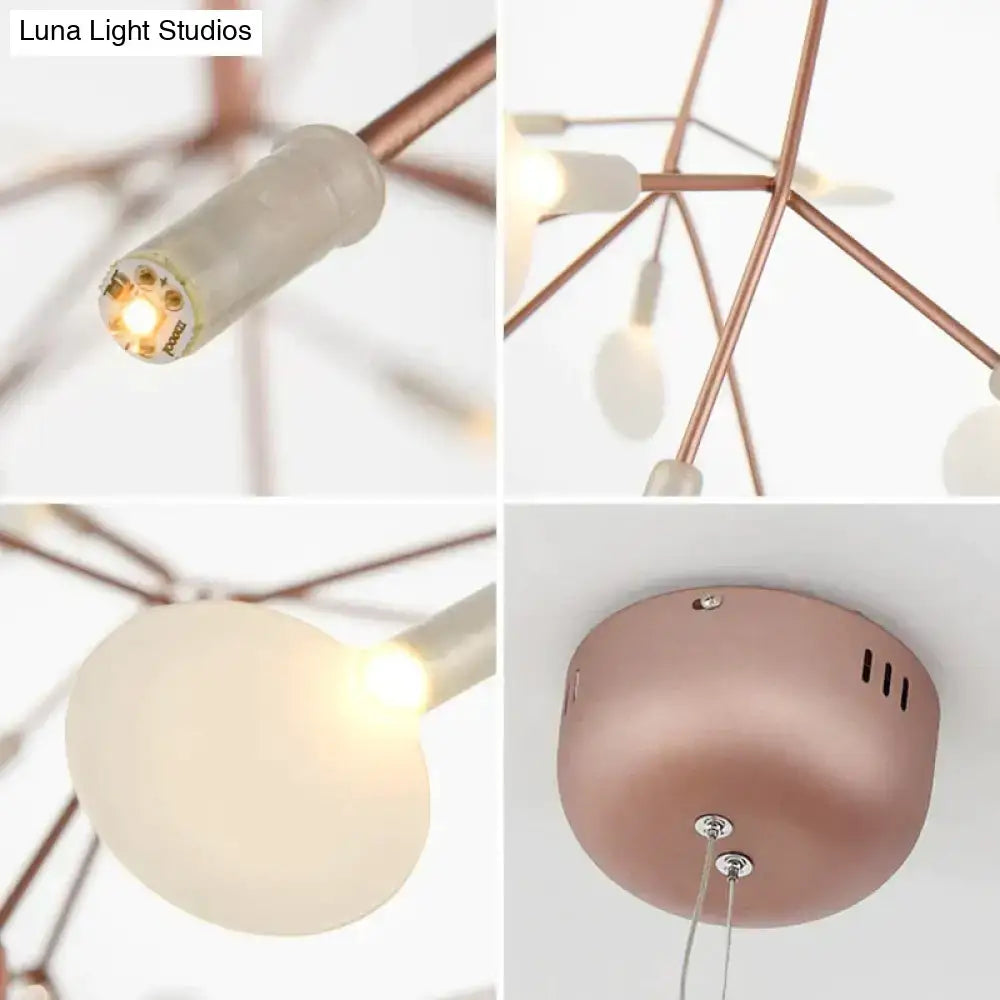 DecorBites™ Modern LED Lamp Firefly Tree Branch Leaf Pendant Light Round Flower Suspension Lamps