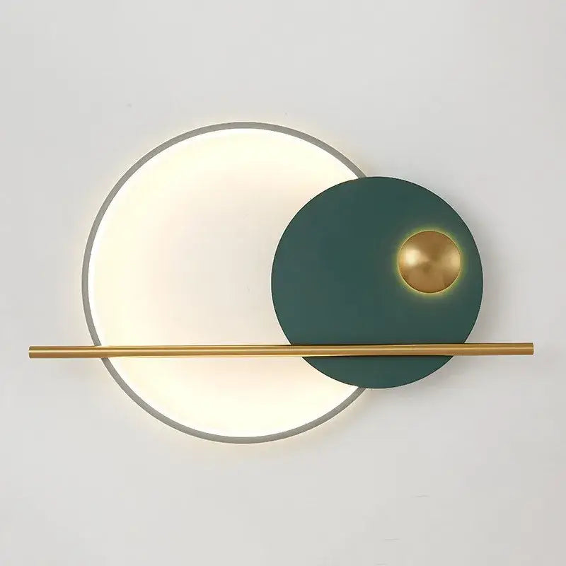 Modern cream & orange circular led wall lamps bedroom lighting