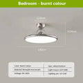 Modern cream & red iron nordic ceiling light bedroom fan