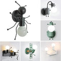 Modern creative minimalism metal robot ant wall sconce bedroom light