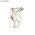 Modern crystal block elk wall sconce white & gold bedroom led light
