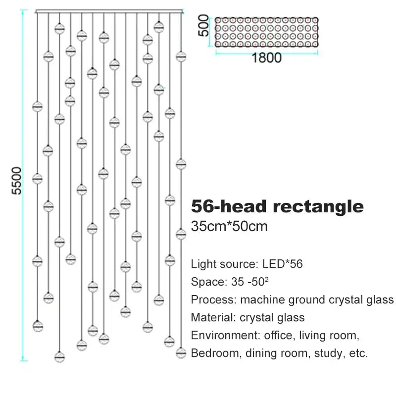 Modern crystal bubble ball pendant light for dining room
