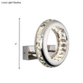 Modern crystal chrome sconce light fixture – living room led ring