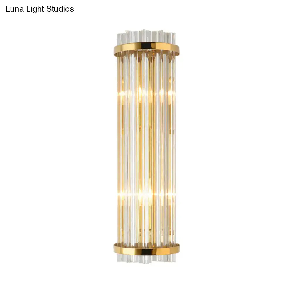 Modern crystal gold finish wall lighting bedroom sconce