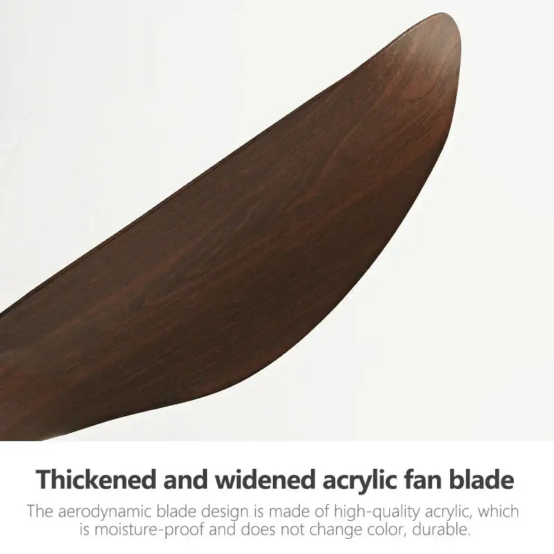 Modern dark brown and matte black dc ceiling fan living room