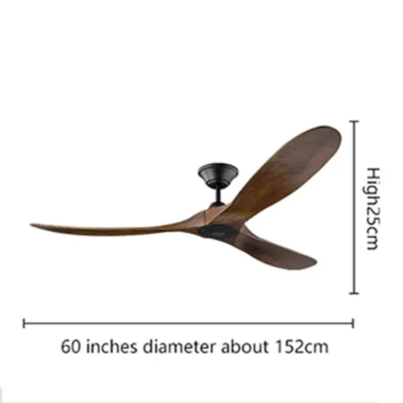 DecorBites™ 88" Large Wood Blade Ceiling Fan with Remote Control and DC Motor