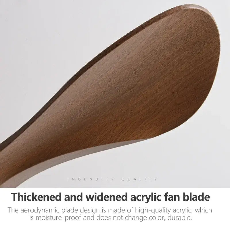 Modern dark wood led ceiling fan living room light