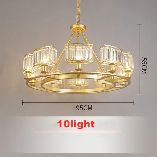 Modern decorbites copper crystal chandelier for dining room