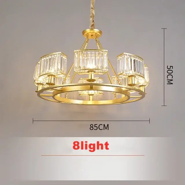 Modern decorbites copper crystal chandelier for dining room