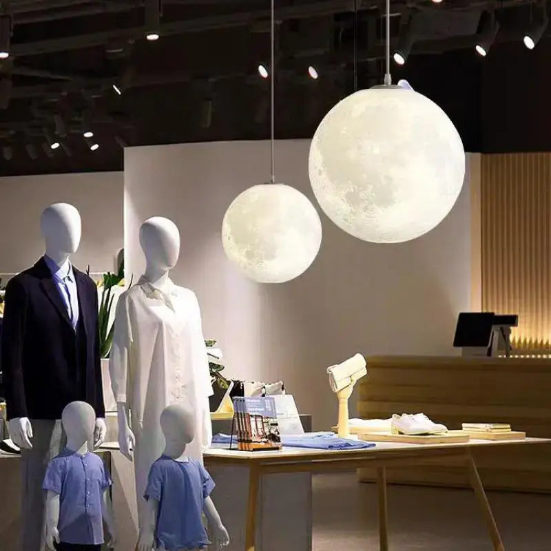 Modern decorbites cream moon led pendant chandelier for living room