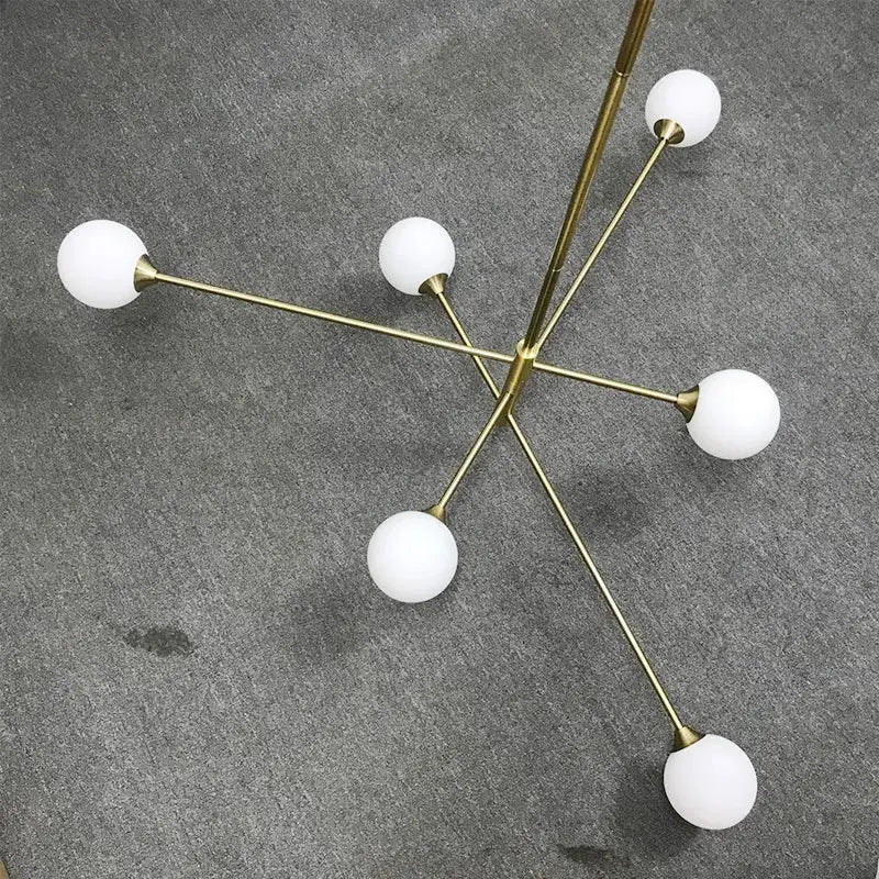 Modern decorbites glass brass chandelier for living room