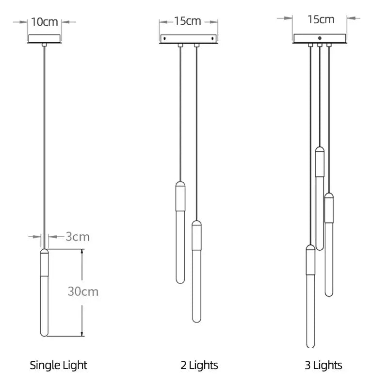 DecorBites™ Luxe Gold Tube Chandelier for Dining & Bedroom Lighting