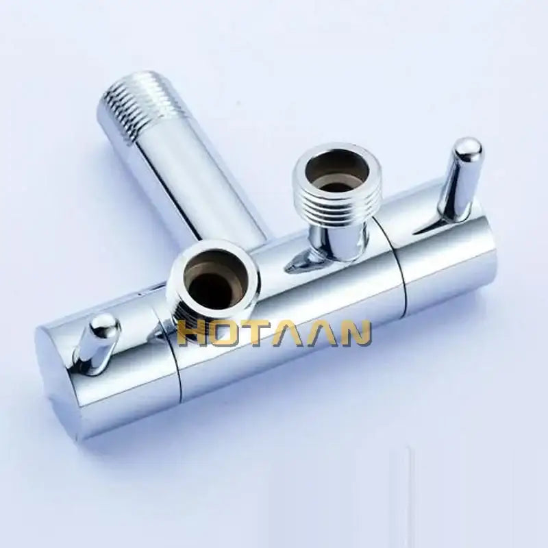 Modern dual handle brass chrome wall mount faucet garden tap