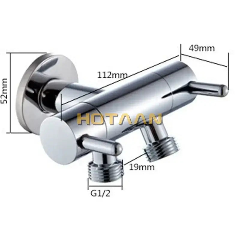 Modern dual handle brass chrome wall mount faucet garden tap