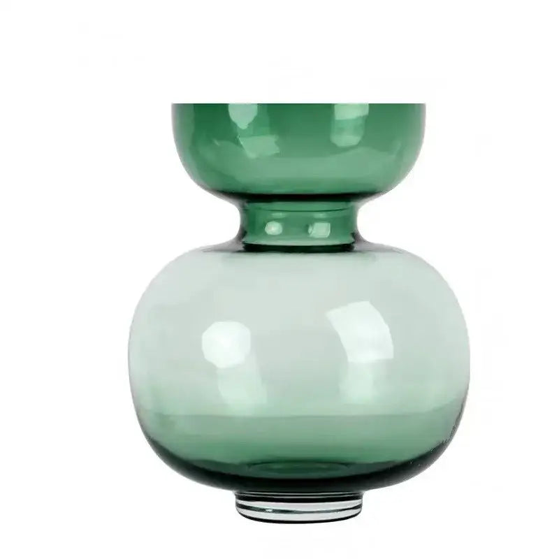 DecorBites™ Green Gourd Vase: Round Geometric Circle Terrarium for Home Decor