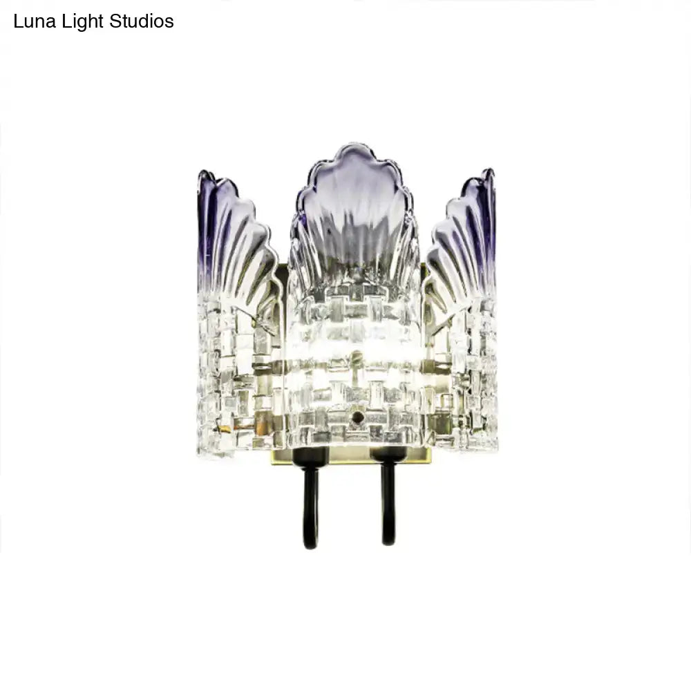 Modern fan clear crystal wall lamps living room 110v-120v fixture