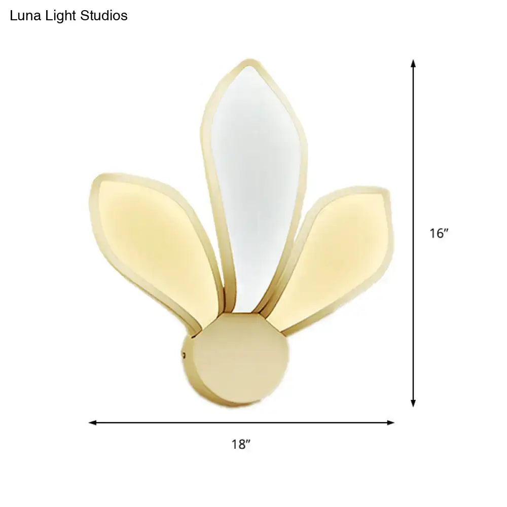 Modern flame simple acrylic led wall sconce bedroom white warm light