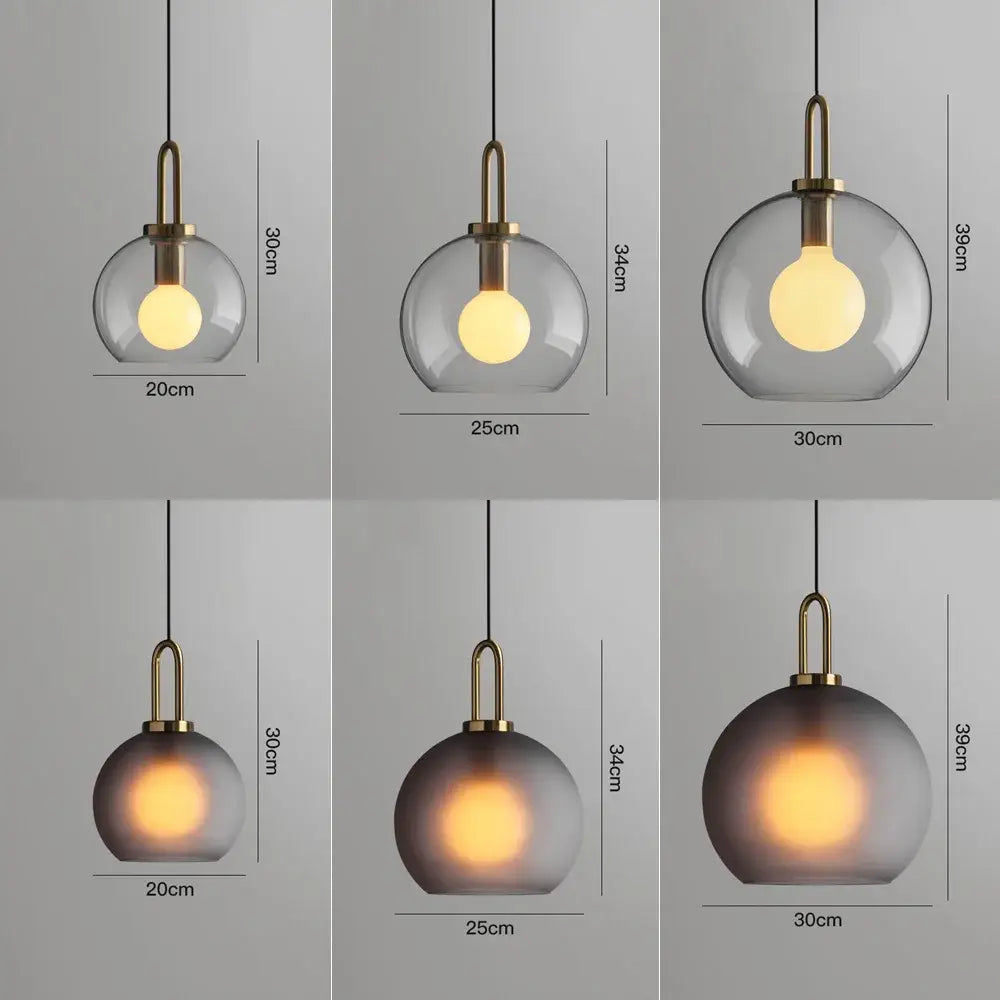 DecorBites™ Glass Ball Pendant Light: Luxury Restaurant & Bar Nordic Bedroom Lamp