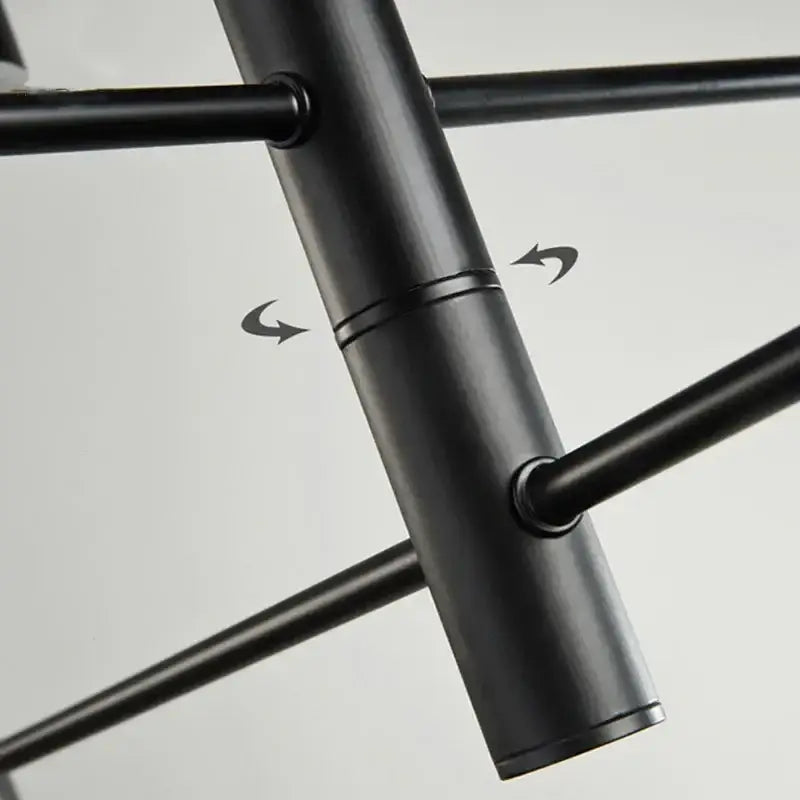 DecorBites™ Black Gold White LED Chandelier: Stylish Nordic Loft Lamp for Livingroom & Bedroom