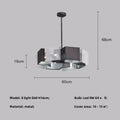Modern geometric black metal loft led chandelier dining room light