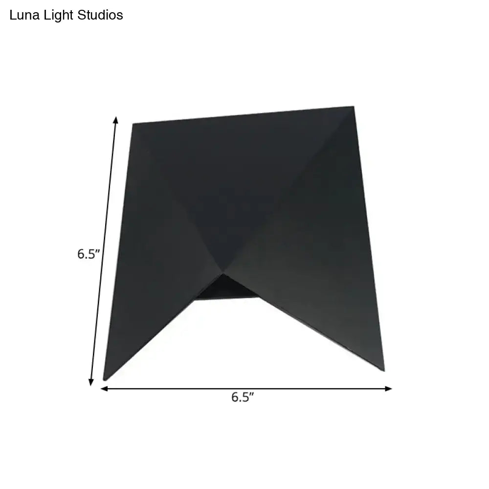 Modern geometric black metal wall sconce for bedroom led wall lamp
