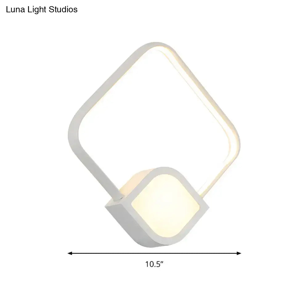 Modern geometric led white wall sconce light for living room