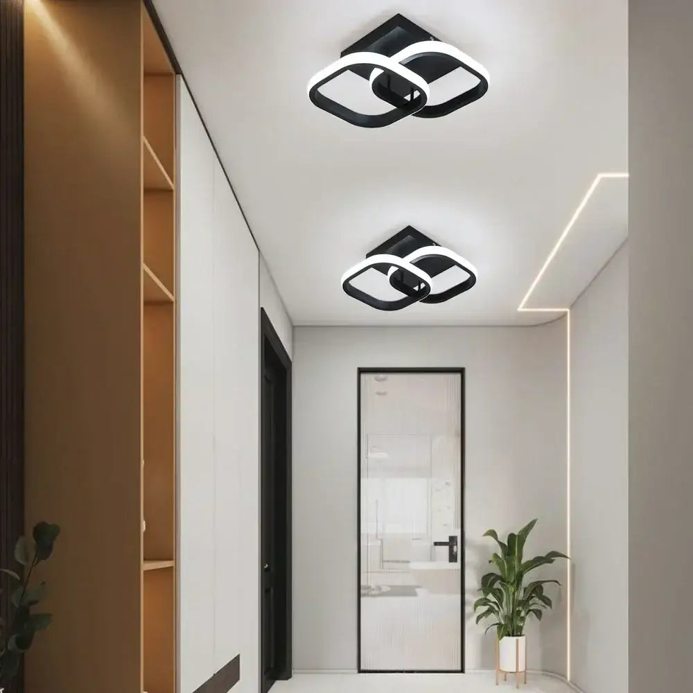 Modern geometric white acrylic led ceiling lamp bedroom light