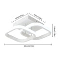 Modern geometric white acrylic led ceiling lamp bedroom light