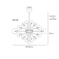 DecorBites™ Glass Bubble Ceiling Chandelier LED Living Room Bedroom Decor Minimalist Hanging Lamp