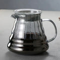 Modern glass coffee carafe kitchen pour over pot with metallic lid
