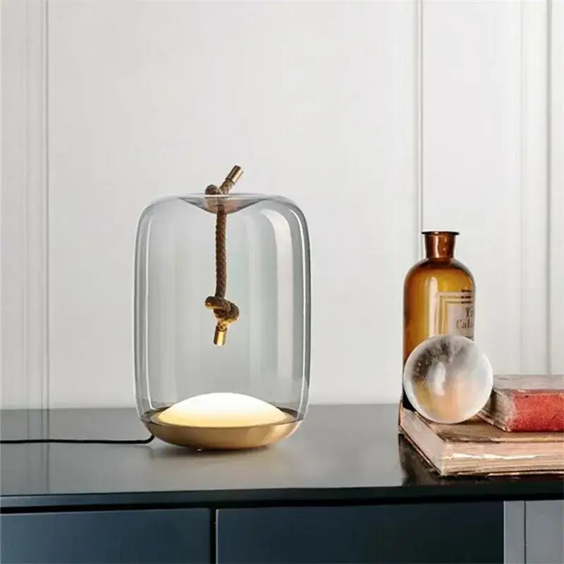 DecorBites™ Brokis Knot Table Lamp Glass Nordic Light for Living Room Bedroom Decor.