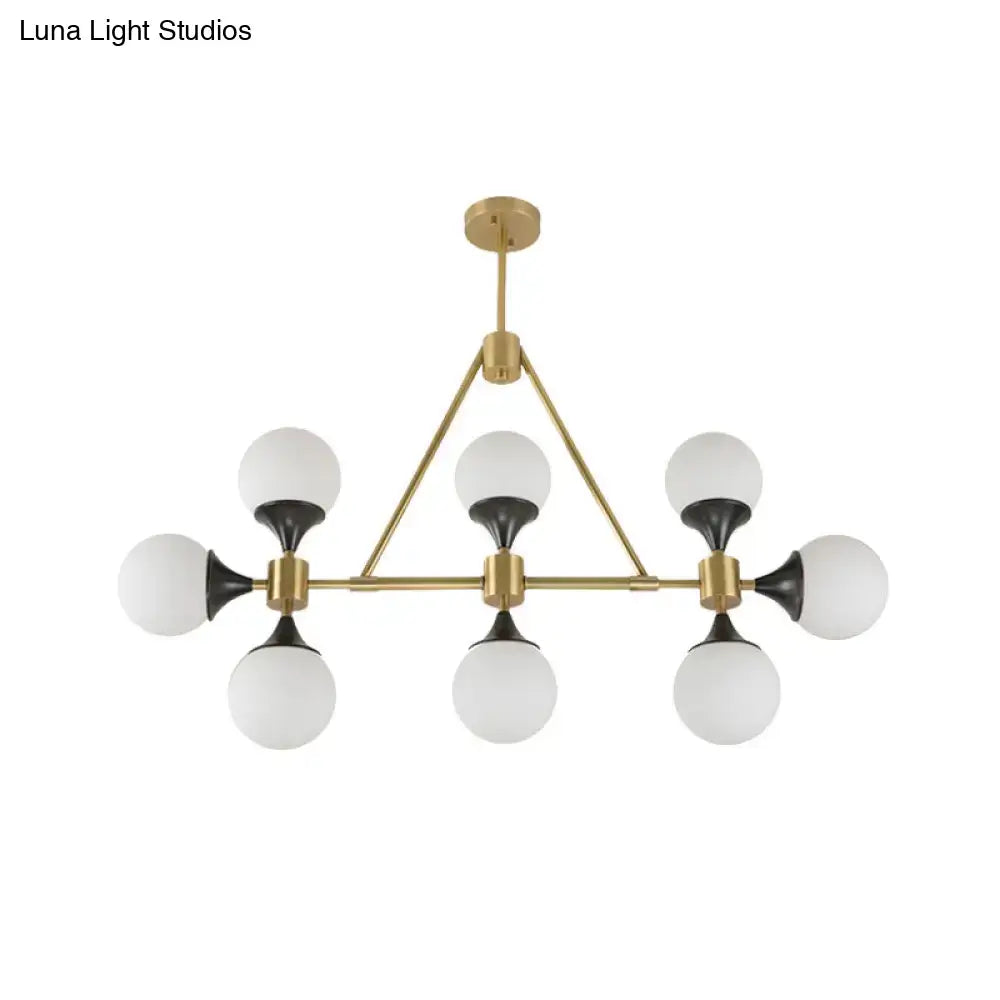 Modern gold 8 globe island lighting – dining room chandelier
