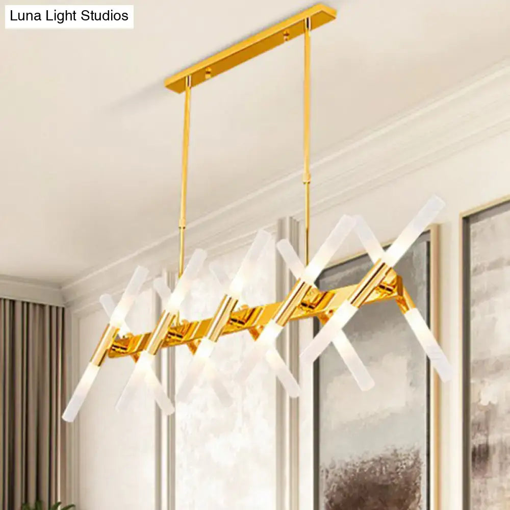 DecorBites™ Modern 20-Light Acrylic Ceiling Lamp for Dining Room or Kitchen Island
