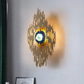 Modern gold agate deco wall sconce living room fixture