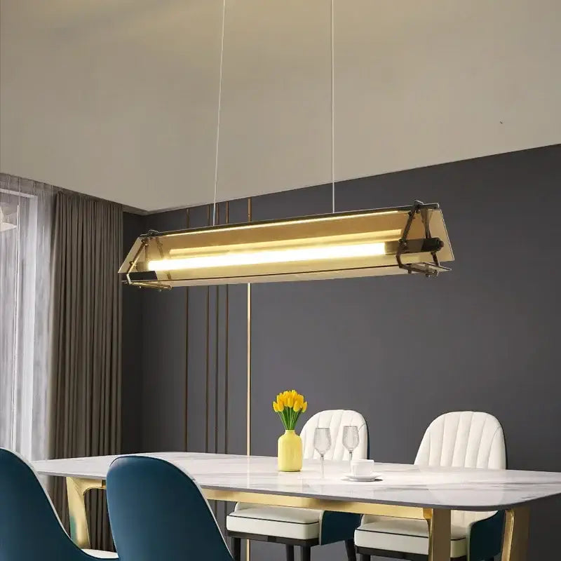 DecorBites™ Amber LED Pendant Lamp Modern Glass Dining Table Kitchen Fixture