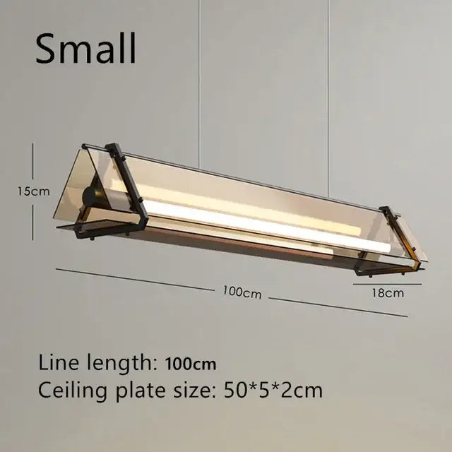 DecorBites™ Amber LED Pendant Lamp Modern Glass Dining Table Kitchen Fixture