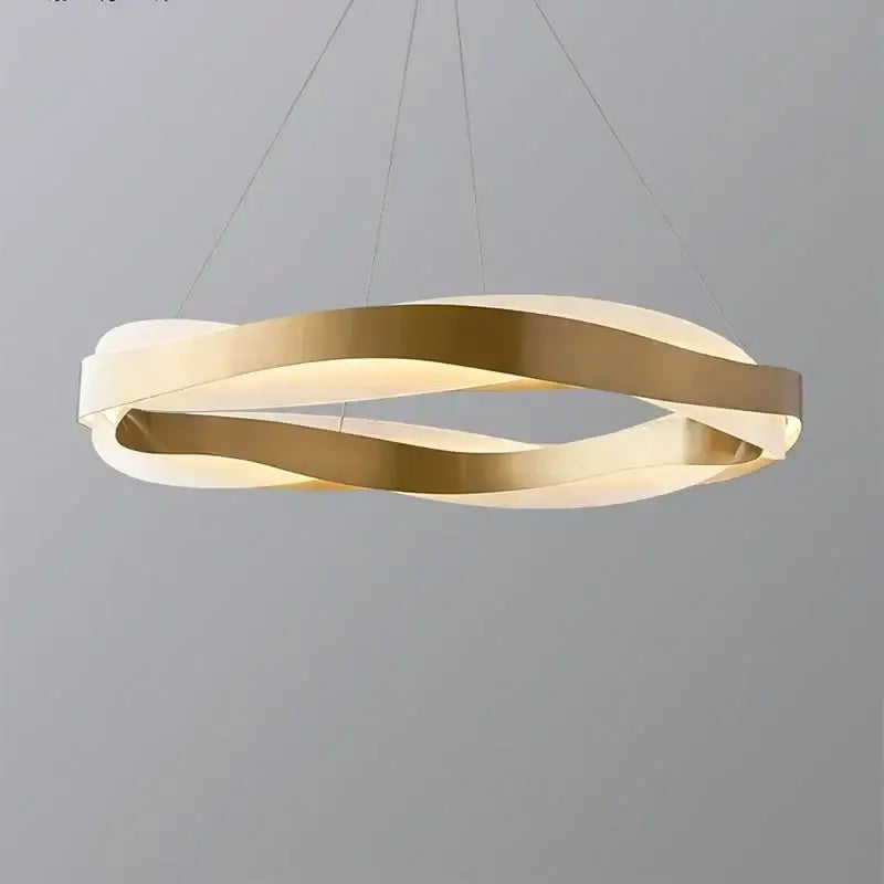 Modern gold and black circle chandelier dining room pendant light