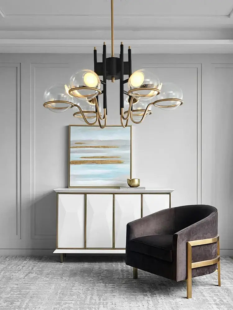 DecorBites™ Glass Ball Pendant Light Fixture for Luxury Living Room Decor
