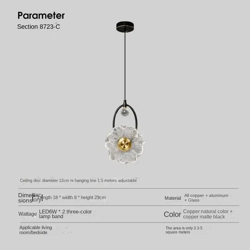 "DecorBites™ LED Glass Wall Lamp: Modern Home Decoration for Bedroom Living Room Corridor"