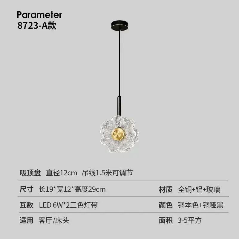 "DecorBites™ LED Glass Wall Lamp: Modern Home Decoration for Bedroom Living Room Corridor"
