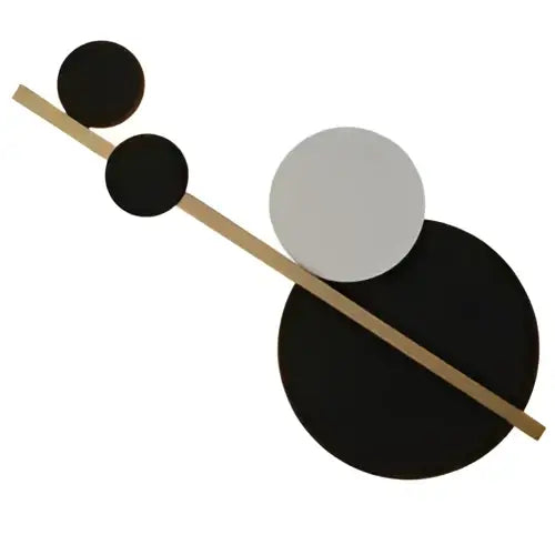 Modern gold and black led wall lamp bedroom sconce
