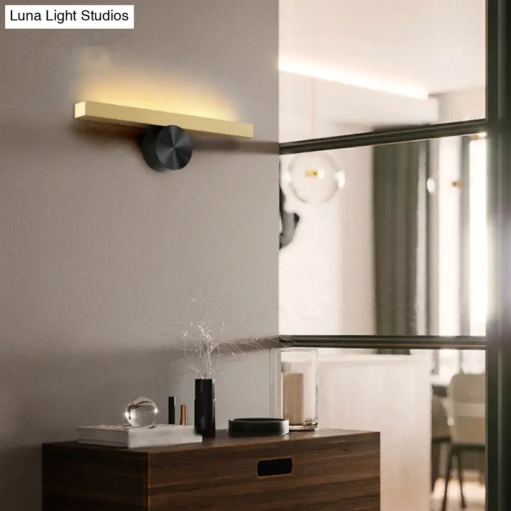 DecorBites™ Gold Metal Linear LED Wall Mount Light Fixture for Corridor - Modern Sconce Lighting