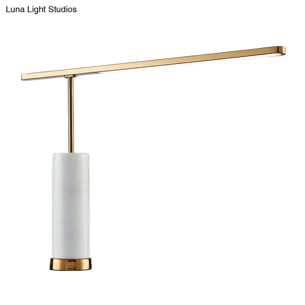 Modern gold and marble led nightstand lamp bedroom table light
