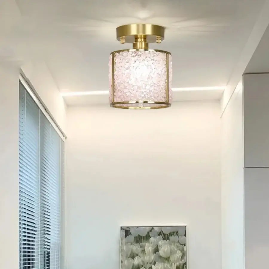 DecorBites™ Column Glass Crystal Ceiling Light for Nordic Modern Home Decor